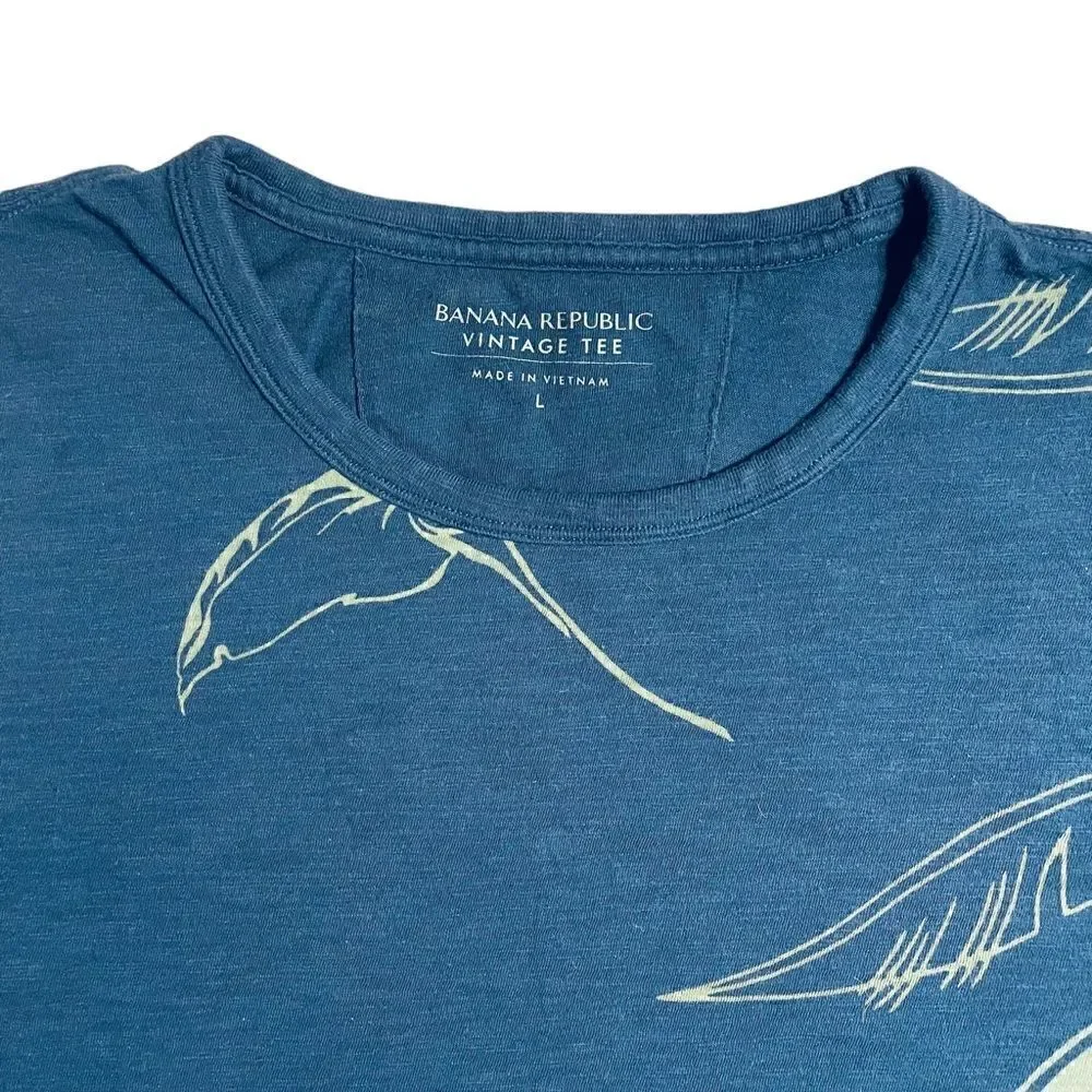 Banana Republic blue leaf